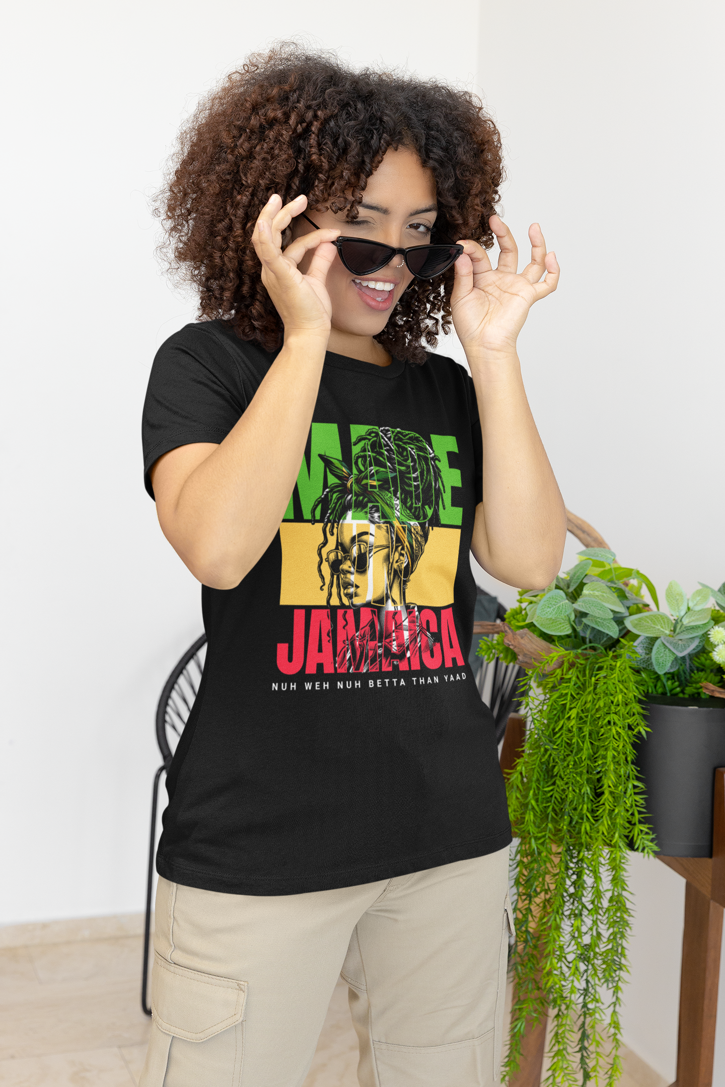 Made In Jamaica (Empress Print) - Premium T-Shirt