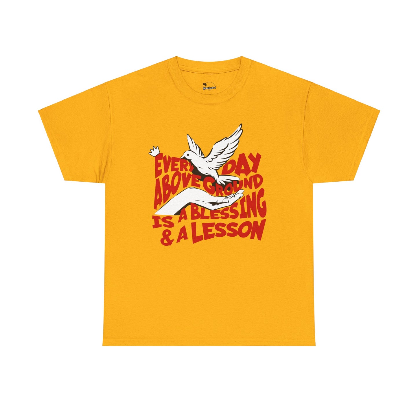 Everyday Above Ground Is  A Blessing & A Lesson - Heavy Cotton Tee