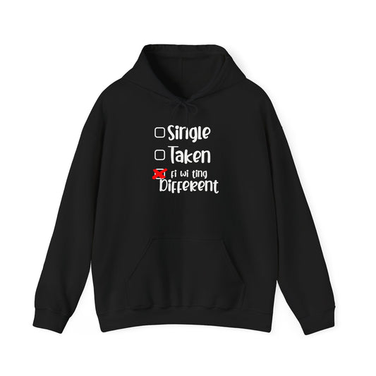 Hooded Sweatshirt - Funny Quote 'Fi Wi Ting Different' Jamaican Slang