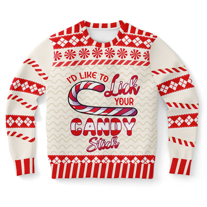 Lick Your Candy Stick Christmas Sweatshirt