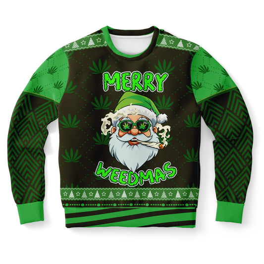 “Merry Weedmas” Funny Santa Christmas Sweatshi