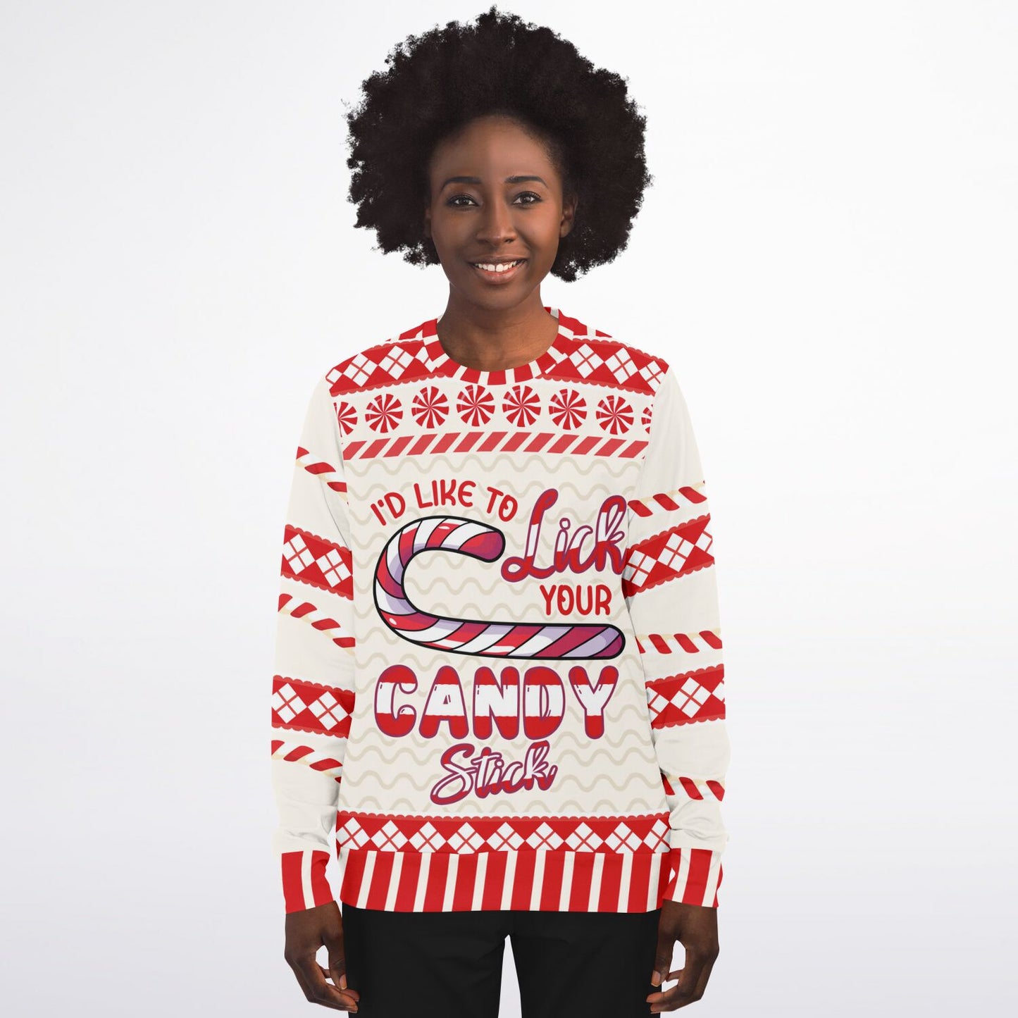 Lick Your Candy Stick Christmas Sweatshirt